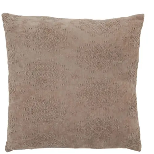 Coussin et plaid COUSSIN CARRE FAYOLA COTON MARRON