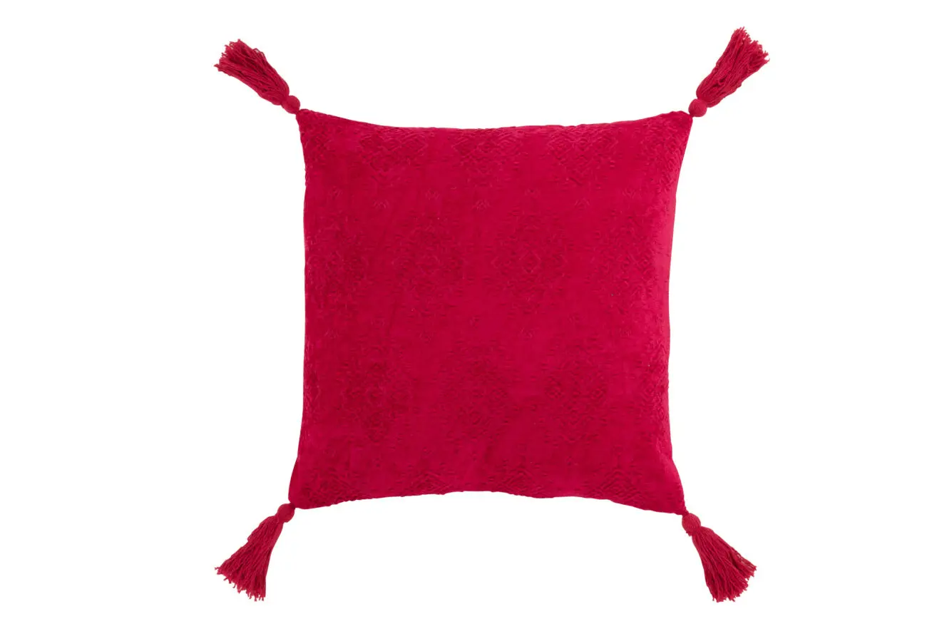 COUSSIN FAYOLA COTON ROSE FONCE