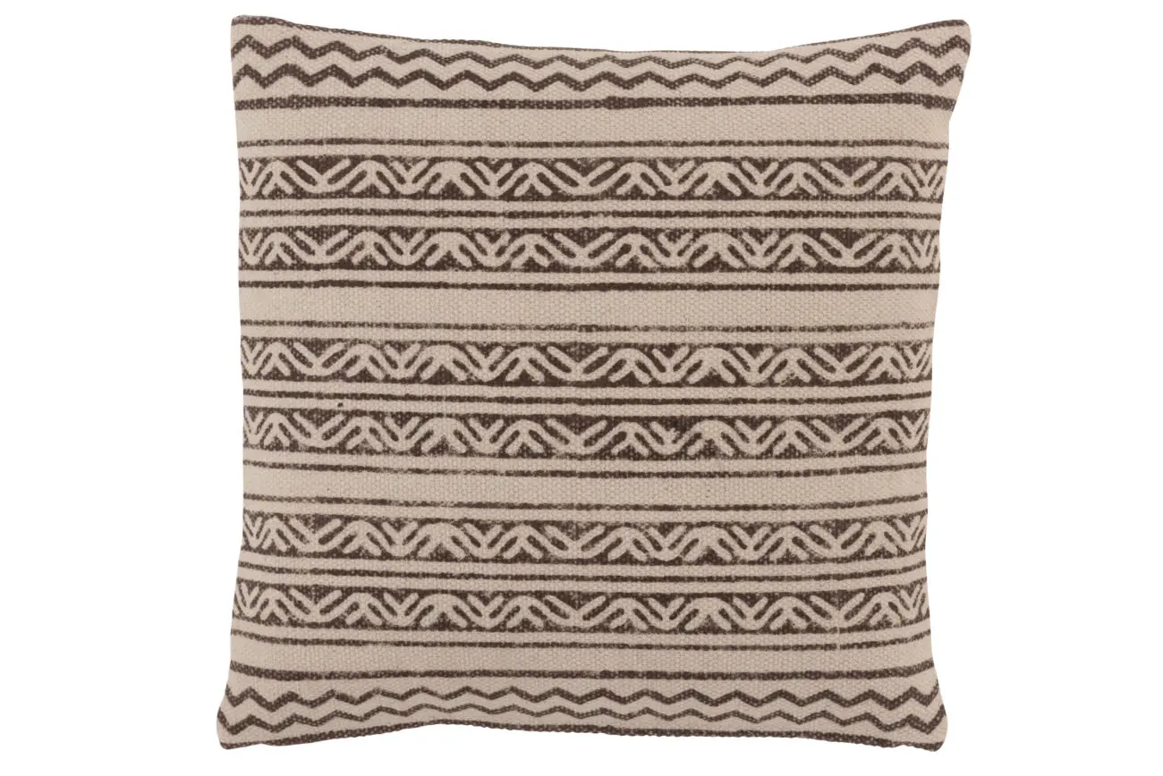COUSSIN TRIANGLES COTON BRUN/BEIGE