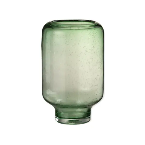 Vase rond sur pied Nora - Verre - vert clair - L