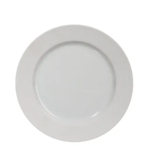 ASSIETTE LIGNE PORCELAINE BLANC 21X21X2,5CM