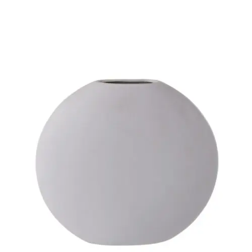 VASE ROND PLAT CERAMIQUE MAUVE CLAIR