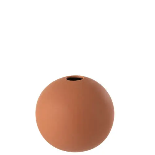VASE BOULE CERAMIQUE ROUILLE MEDIUM