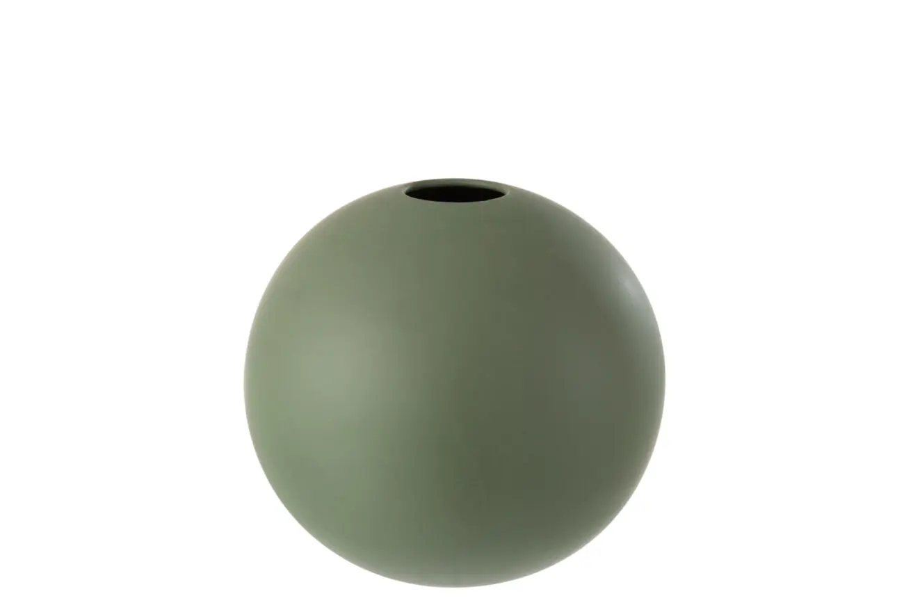 VASE BOULE CERAMIQUE VERT LARGE