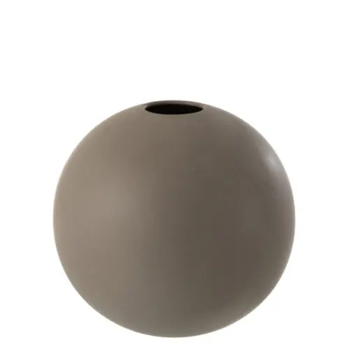 VASE BOULE CERAMIQUE GRIS FONCE LARGE