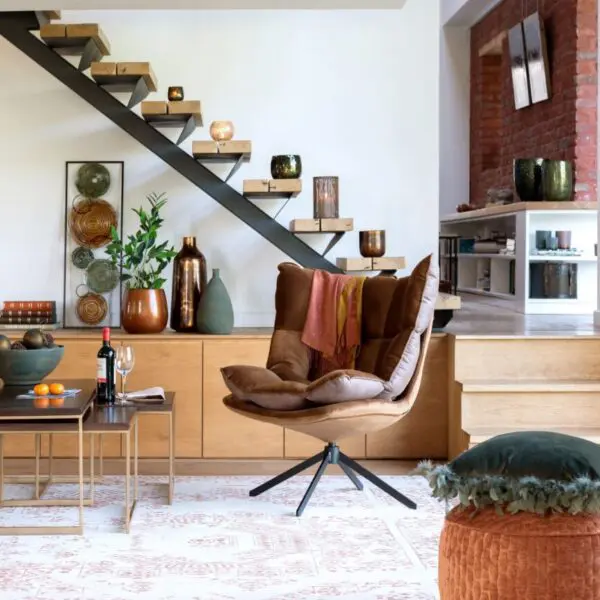 Fauteuil marron fauteuil pivotant relax marron Joff j-line by JOLIPA