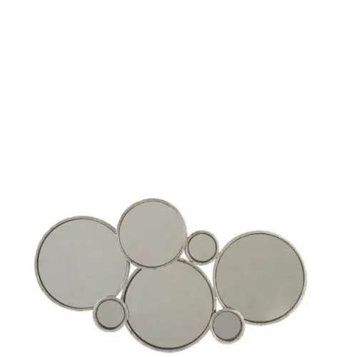 Miroir MIROIR 6 RONDS METAL ARGENT