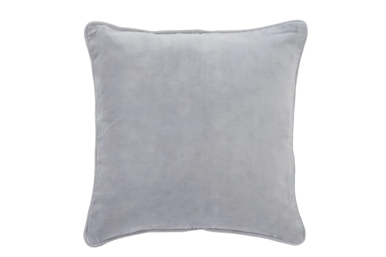 COUSSIN OURLET COTON BLANC/GRIS 45X45CM