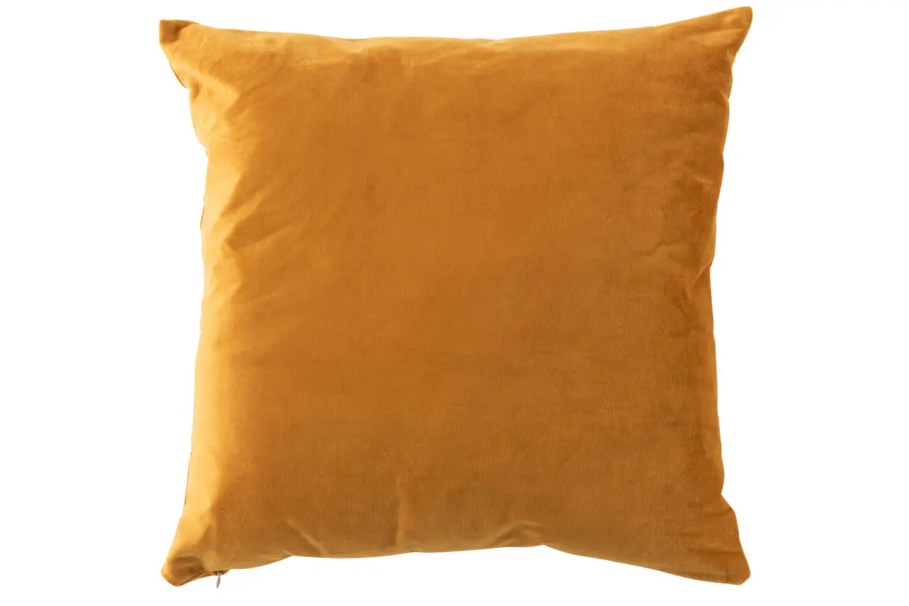 COUSSIN CARRE VELOURS OCRE/CAMEL