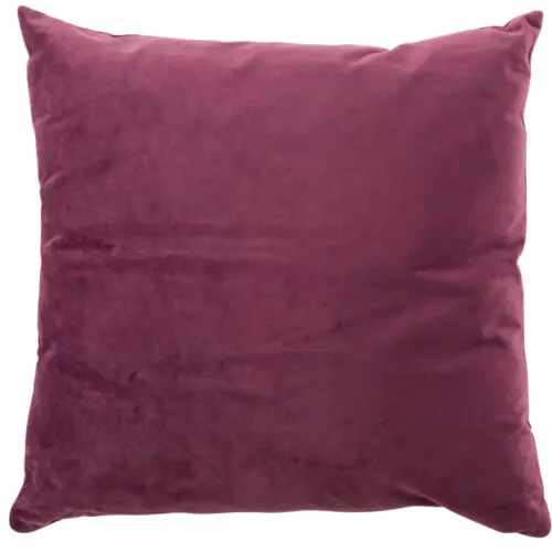 COUSSIN CARRE VELOURS MAUVE FONCE