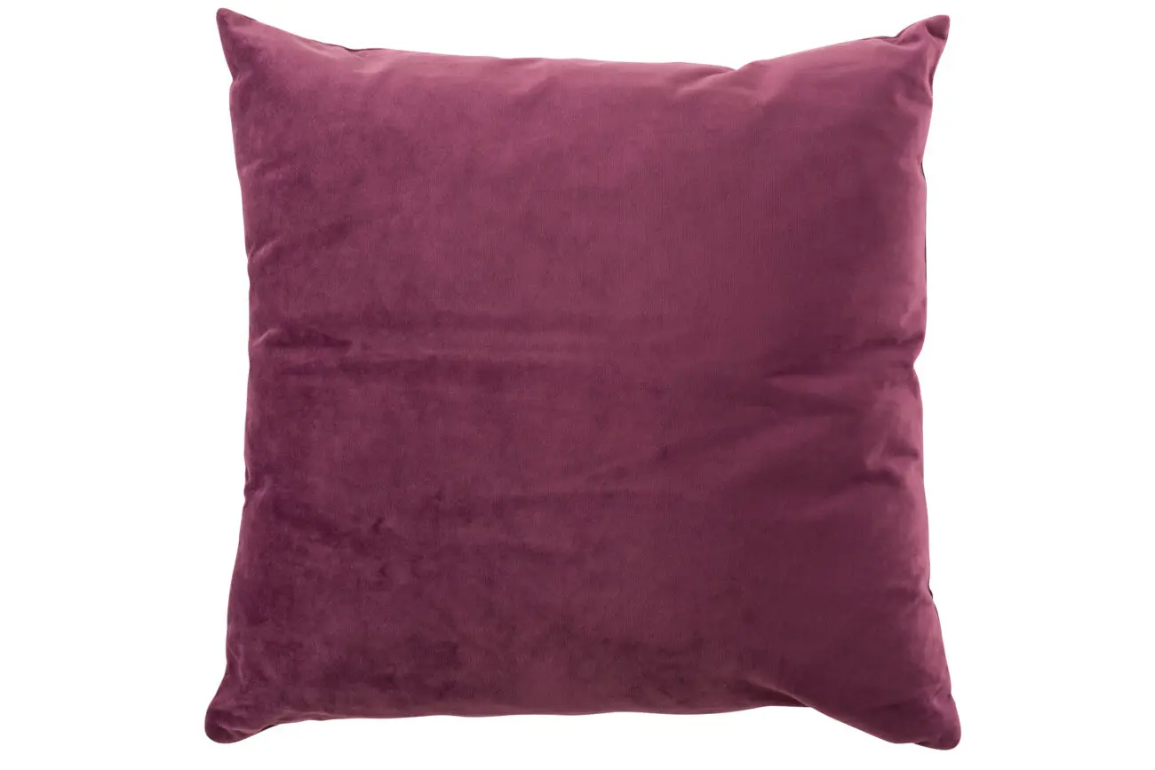COUSSIN CARRE VELOURS MAUVE FONCE