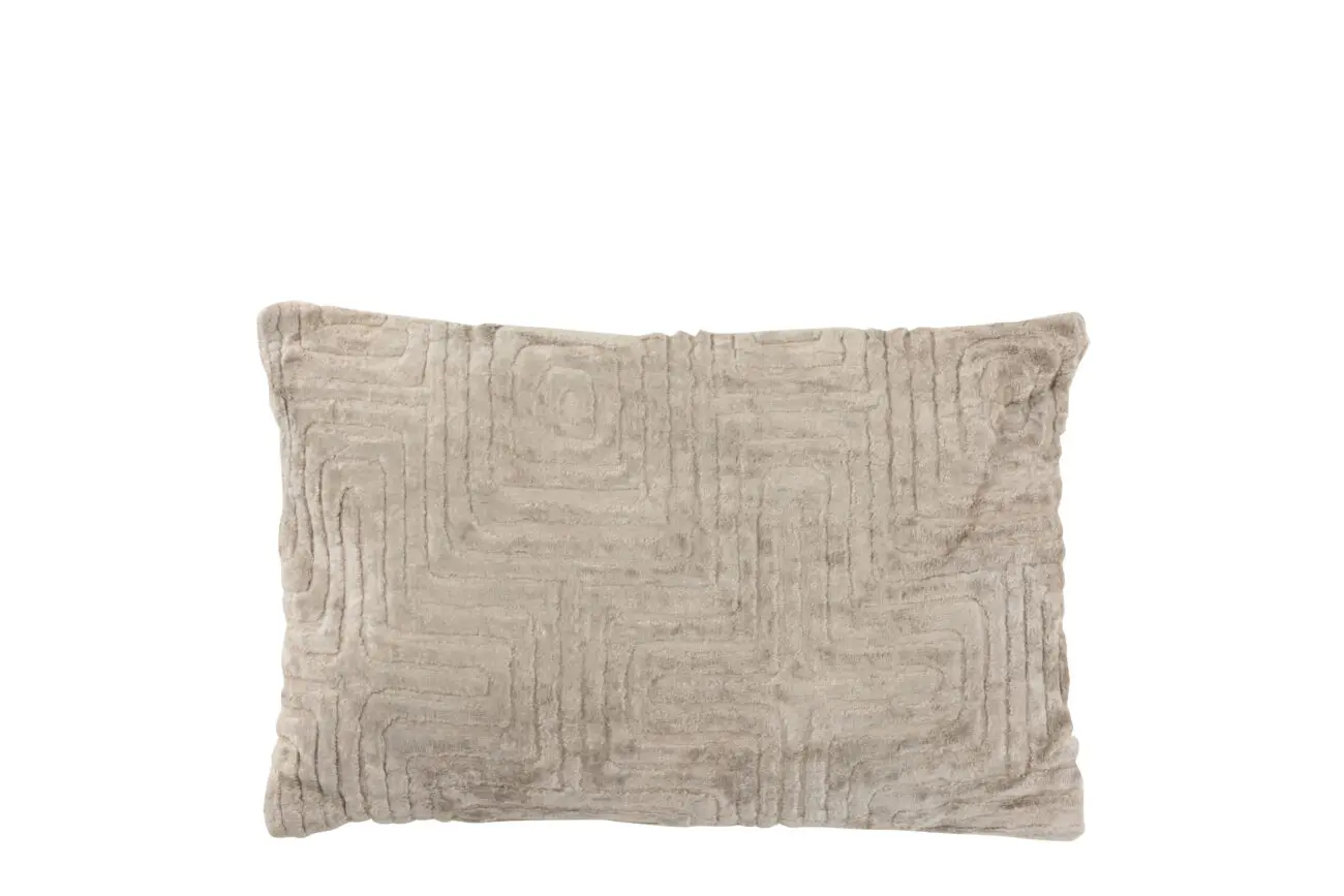 COUSSIN LABYRINTHE VISCOSE GRIS CLAIR
