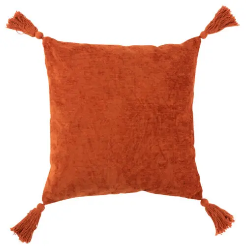 COUSSIN FLOCHES CARRE COTON ORANGE