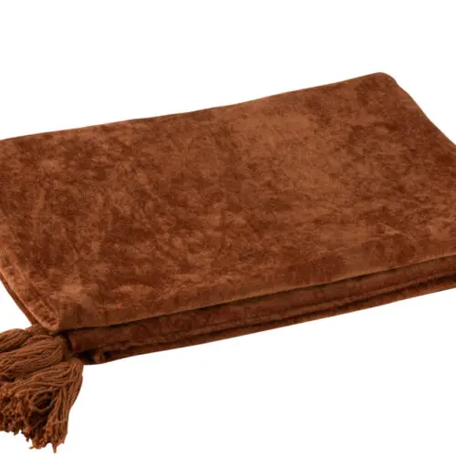 Plaid PLAID FLOCHES COTON ROUILLE