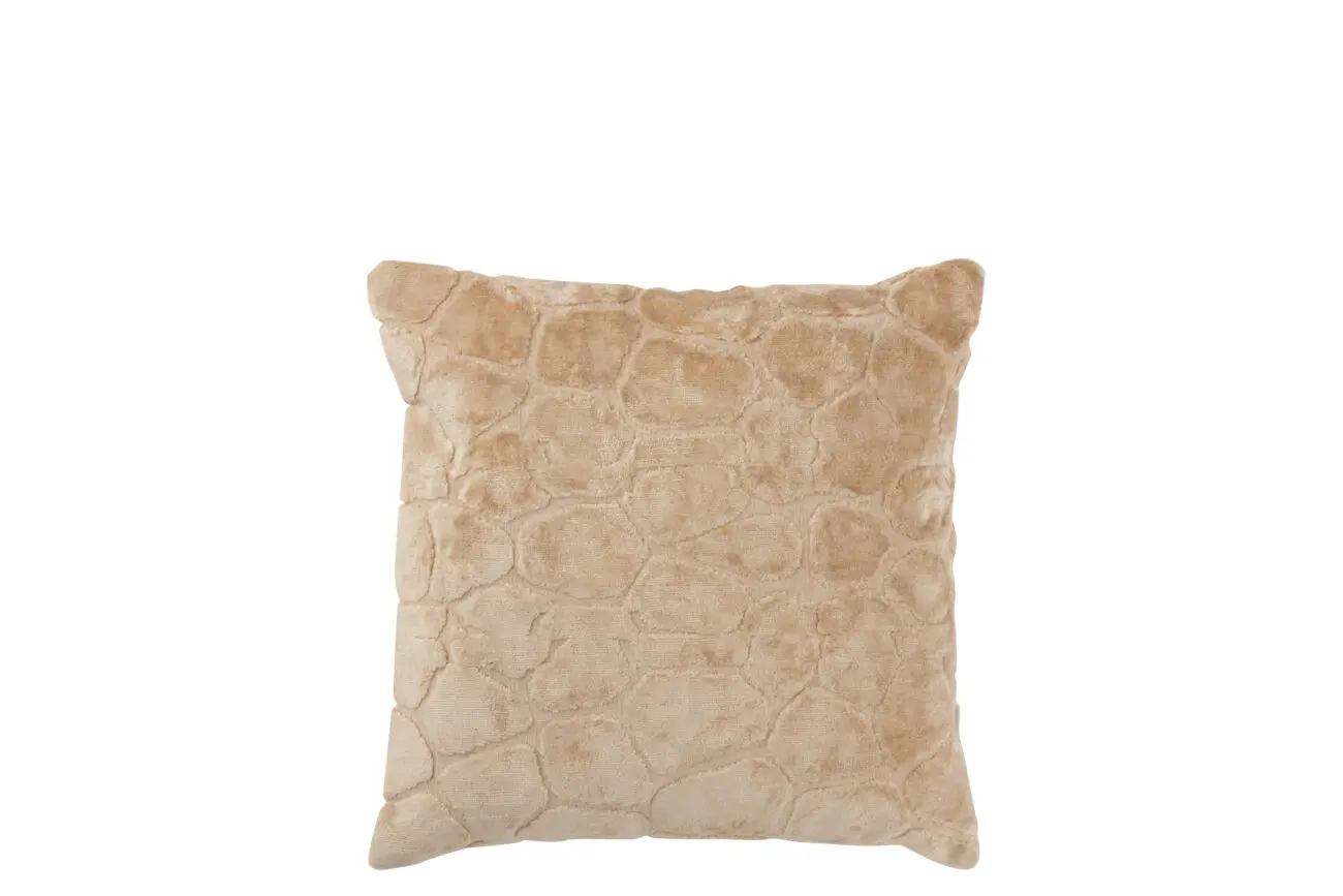 COUSSIN GIRAFE VISCOSE CARRE BEIGE