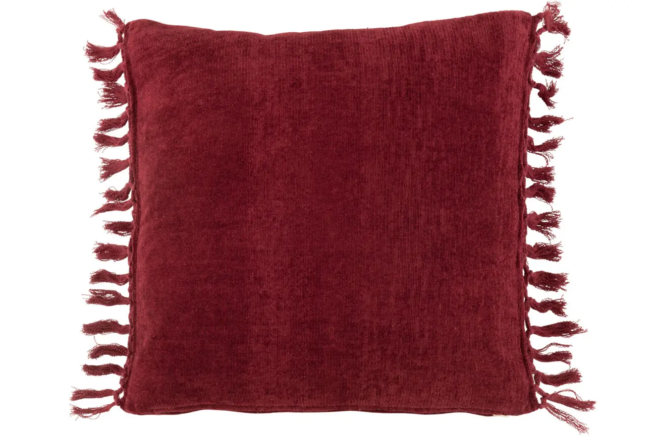 COUSSIN FLOCHES CARRE VISCOSE BORDEAUX COUSSIN FLOCHES CARRE VISCOSE BORDEAUX