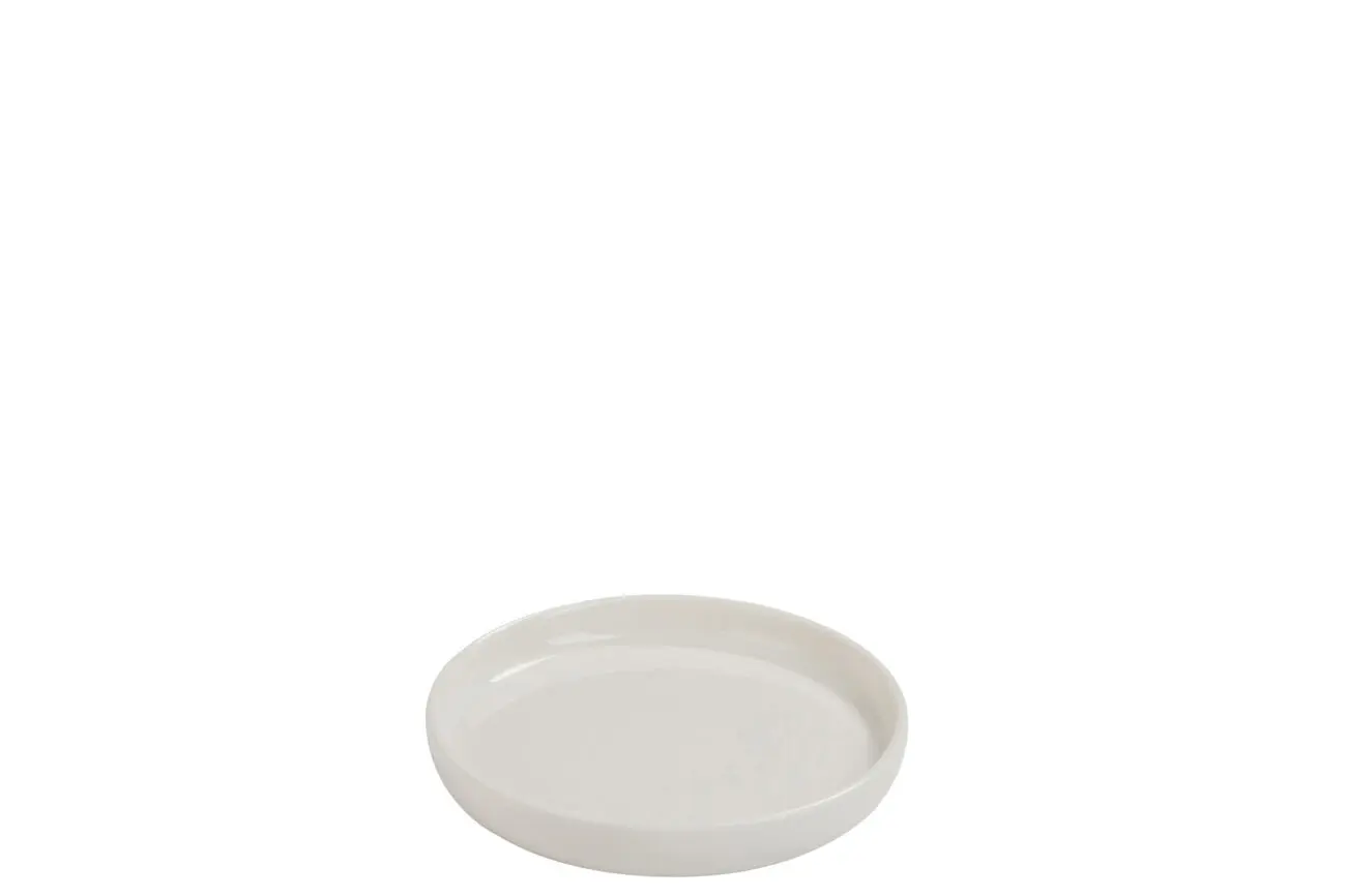 ASSIETTE MINI REBORD PORCELAINE BLANC