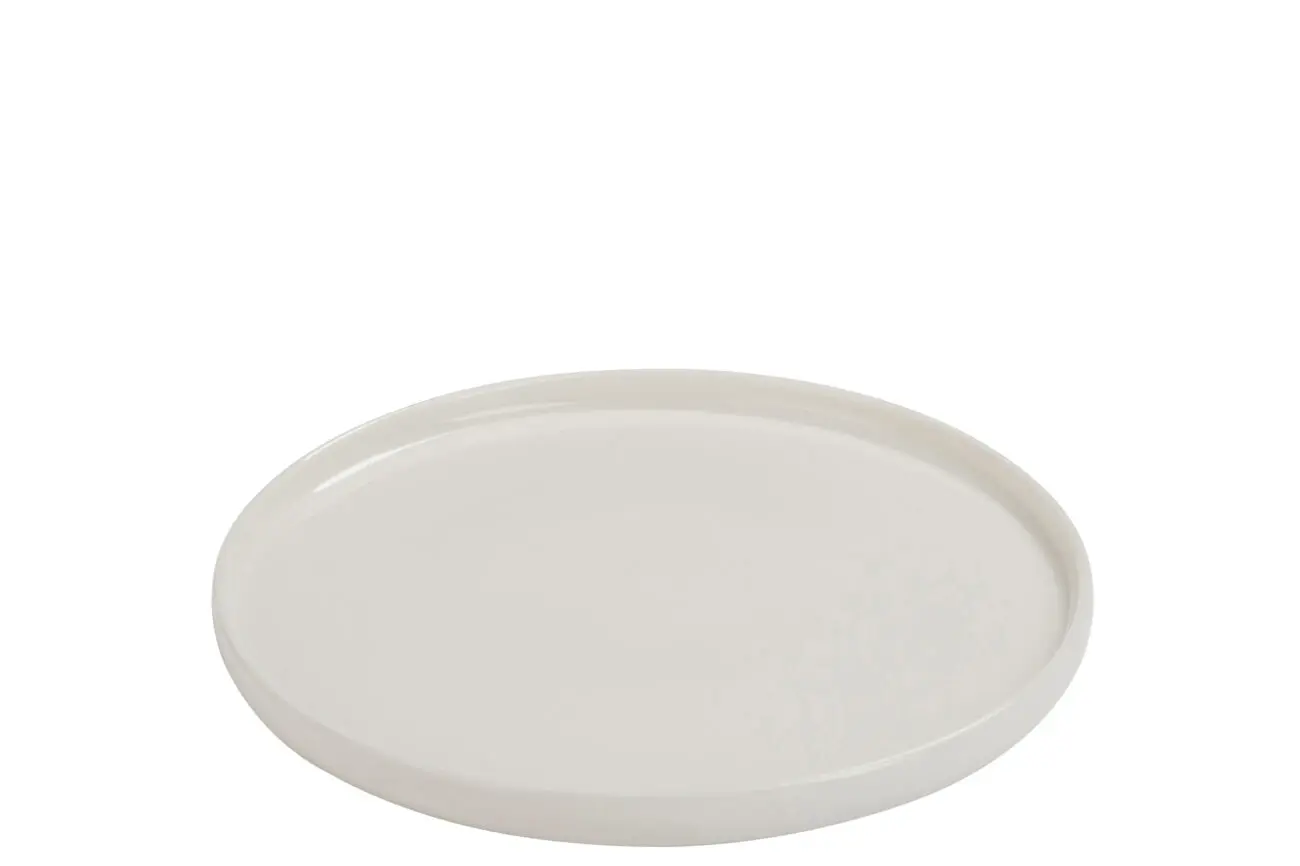 ASSIETTE A DESSERT REBORD PORCELAINE BLANC