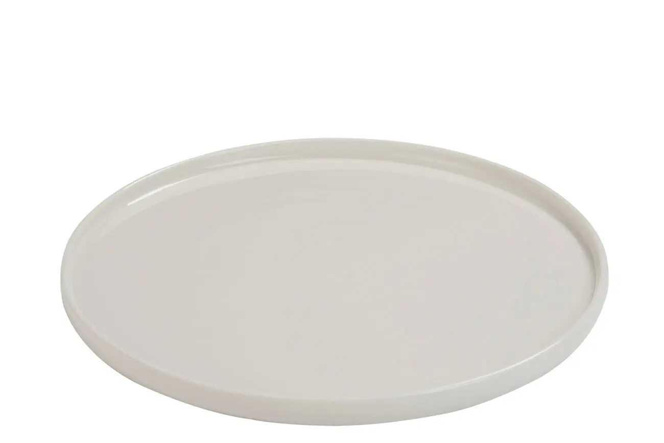 ASSIETTE REBORD PORCELAINE BLANC