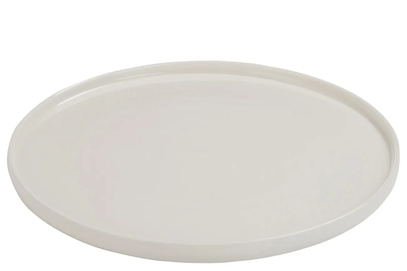 ASSIETTE REBORD PORCELAINE BLANC