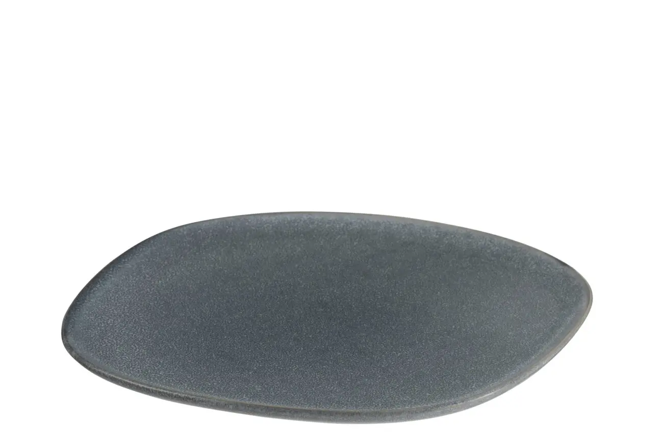 ASSIETTE LOUISE CERAMIQUE GRIS LARGE