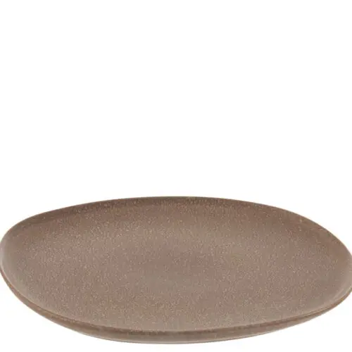 ASSIETTE LOUISE CERAMIQUE COGNAC MEDIUM