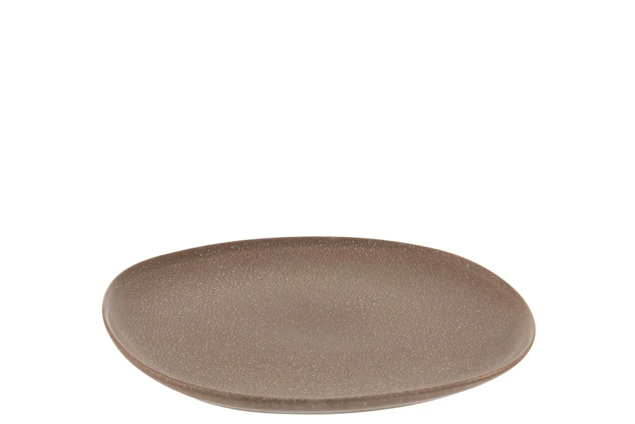 ASSIETTE LOUISE CERAMIQUE COGNAC MEDIUM