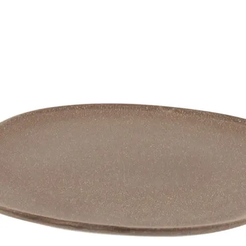 ASSIETTE LOUISE CERAMIQUE COGNAC LARGE