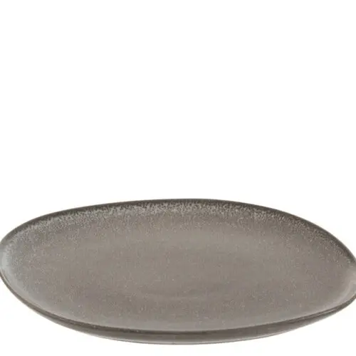 ASSIETTE LOUISE CERAMIQUE MARRON MEDIUM