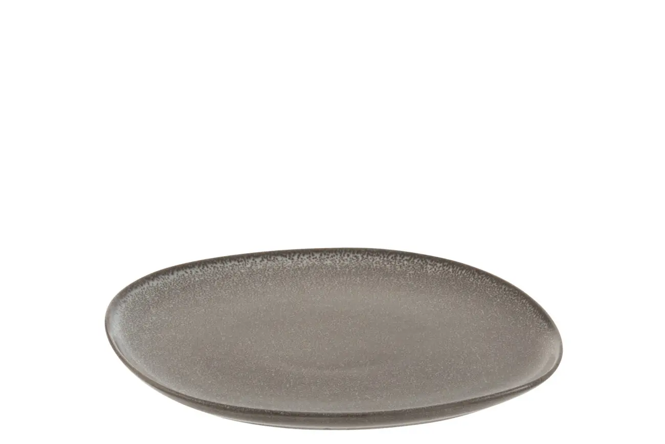 ASSIETTE LOUISE CERAMIQUE MARRON MEDIUM