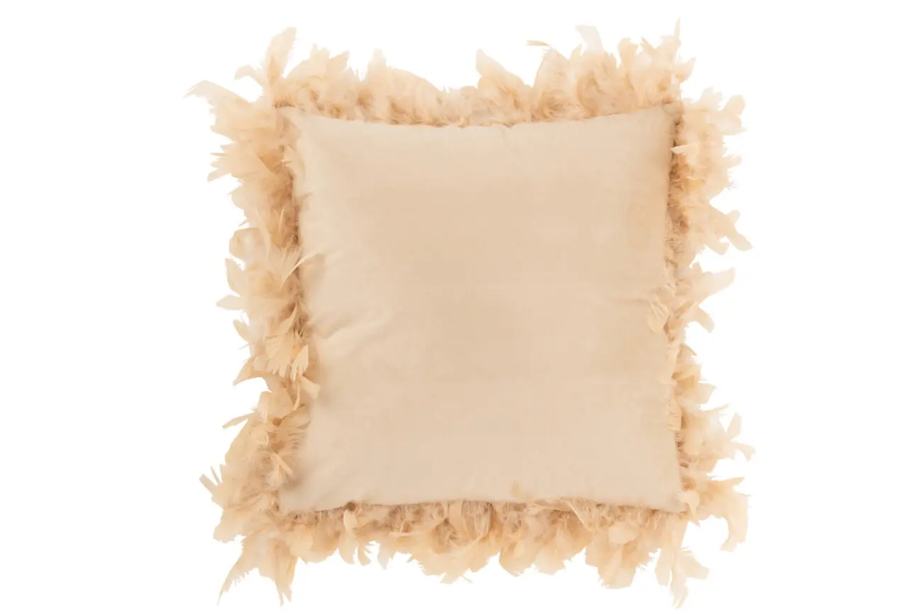COUSSIN PLUMES POLYESTER ROSE/BEIGE COUSSIN PLUMES POLYESTER ROSE/BEIGE