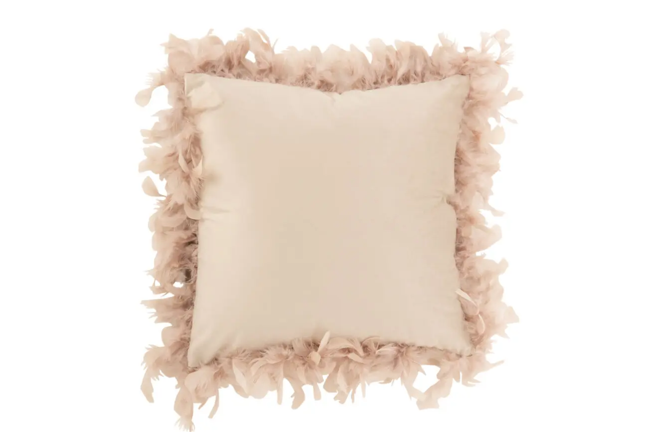 COUSSIN PLUMES POLYESTER ROSE POUDRE COUSSIN PLUMES POLYESTER ROSE POUDRE