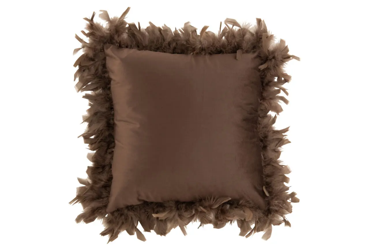 COUSSIN PLUMES POLYESTER MARRON