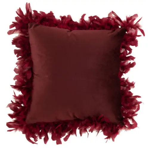 COUSSIN PLUMES POLYESTER BORDEAUX