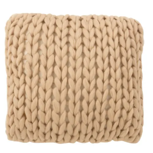 COUSSIN TRICOTE ACRYLIQUE CREME