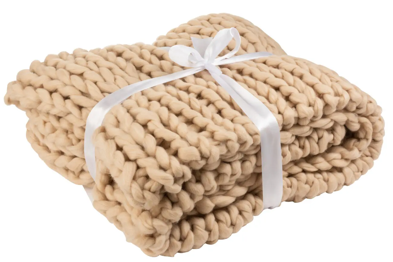 PLAID TRICOTE ACRYLIQUE CREME PLAID TRICOTE ACRYLIQUE CREME