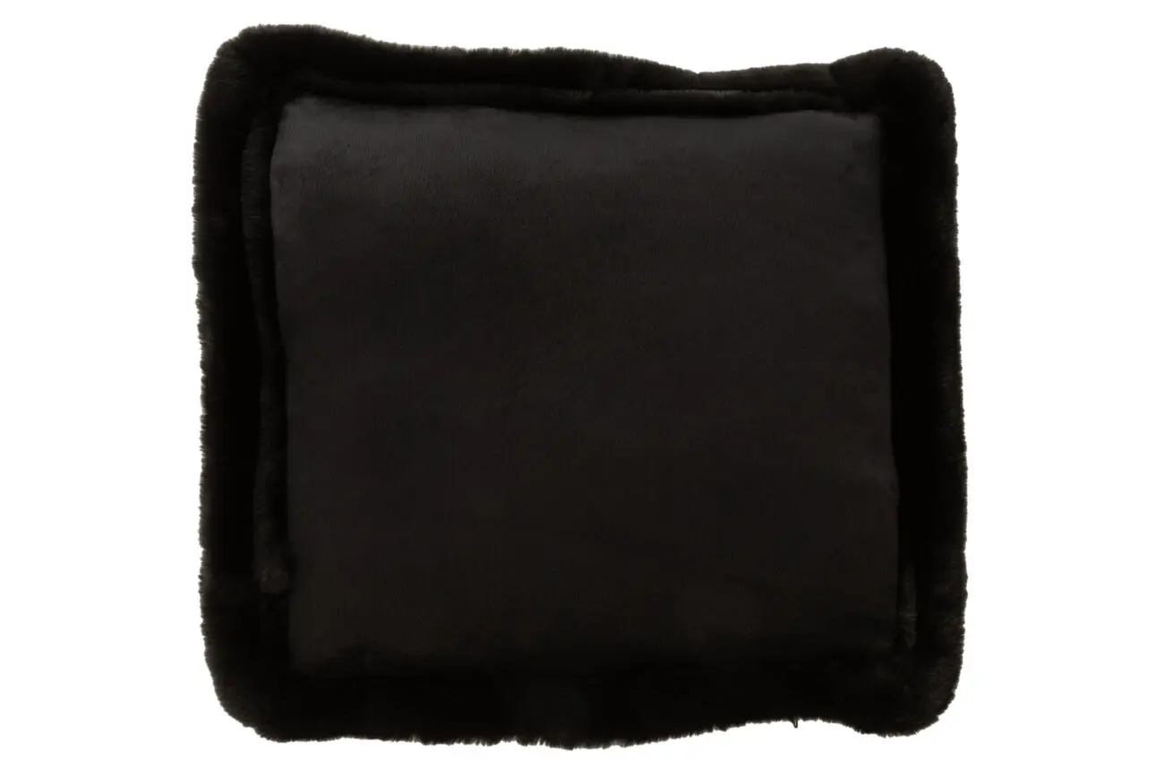 COUSSIN BORD FOURRURE NOIR
