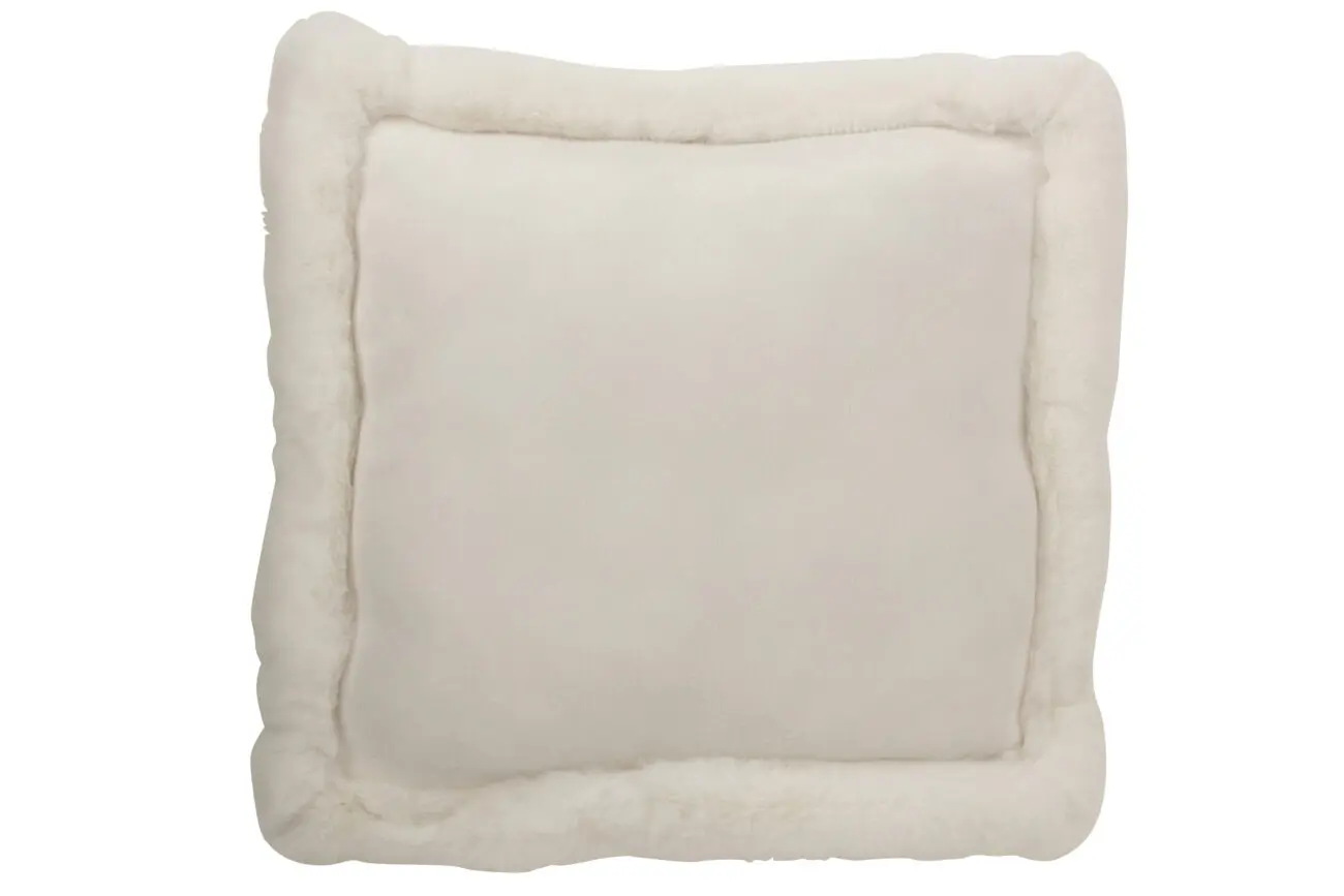 COUSSIN BORD FOURRURE BLANC