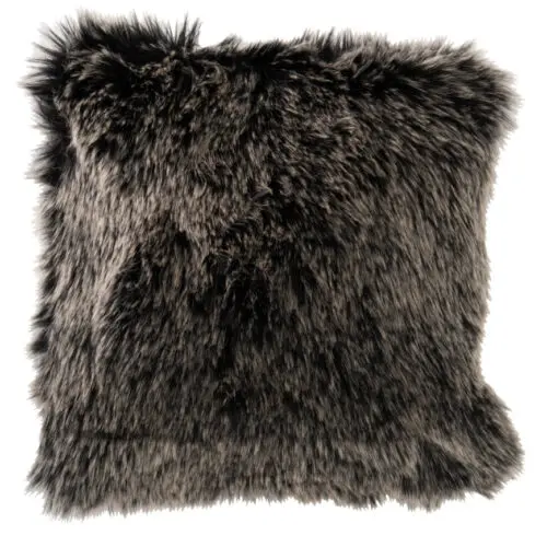 COUSSIN FOURRURE LONGS GRIS/NOIR/BLANC