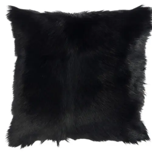 COUSSIN PEAU DE CHEVRE NOIR