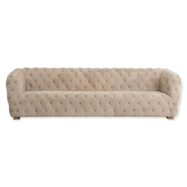 canapé en velours suédé beige J-line