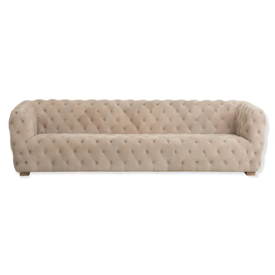 canapé en velours suédé beige J-line