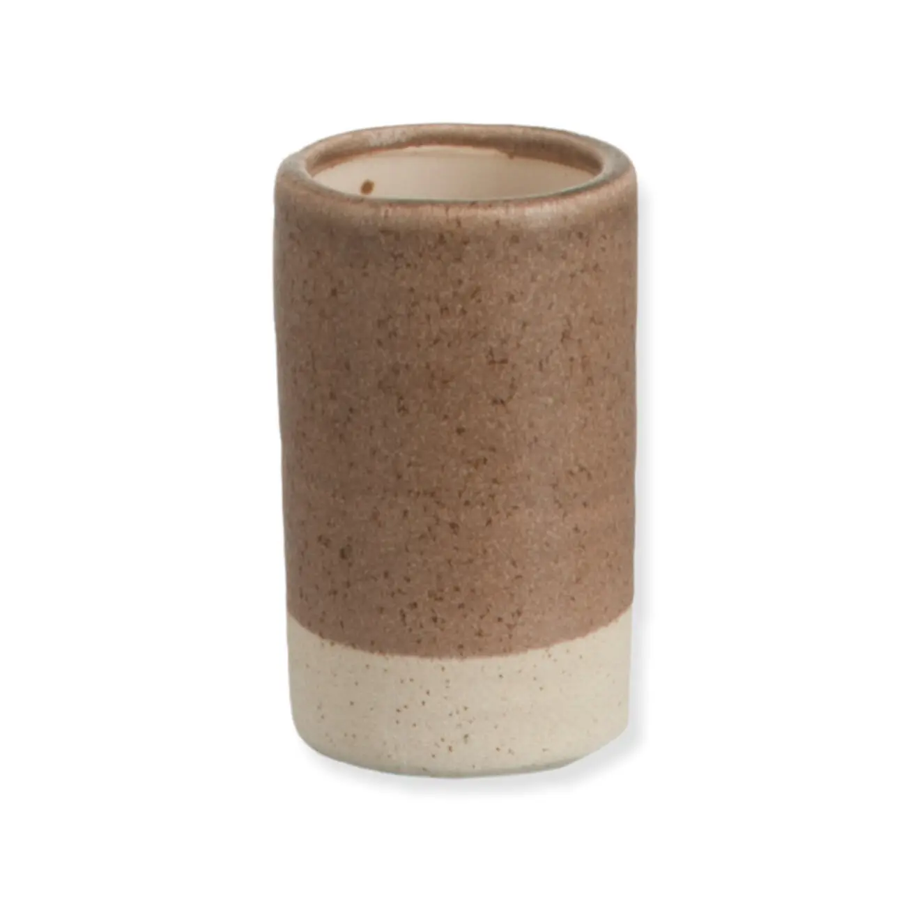 VASE BORD CERAMIQUE MARRON SMALL
