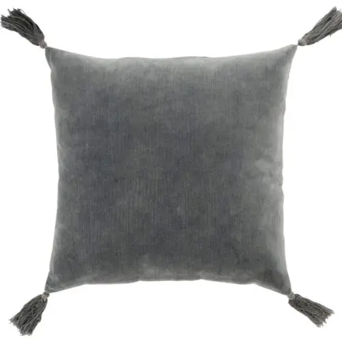 COUSSIN FLOCHES COTON GRIS