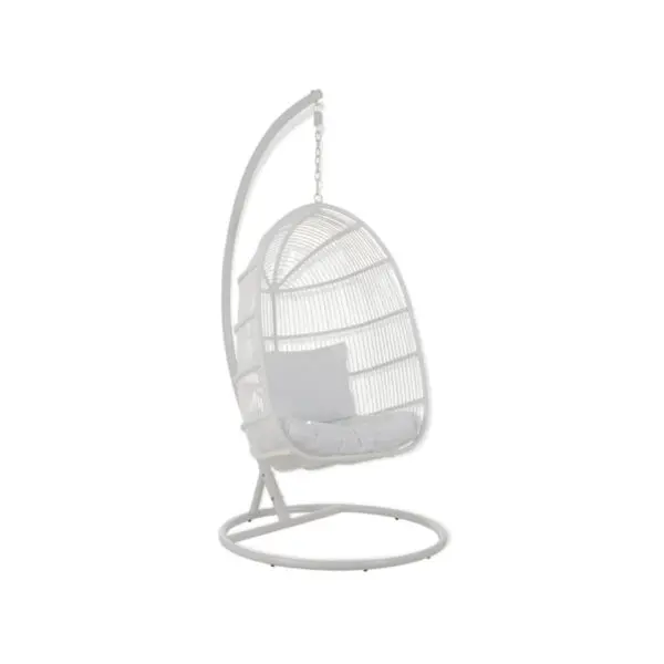 Chaise suspendue Ovale - Acier - Blanc