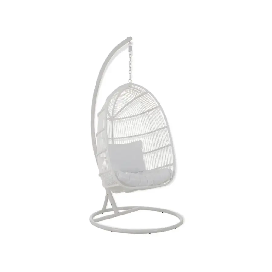 Chaise suspendue Ovale - Acier - Blanc