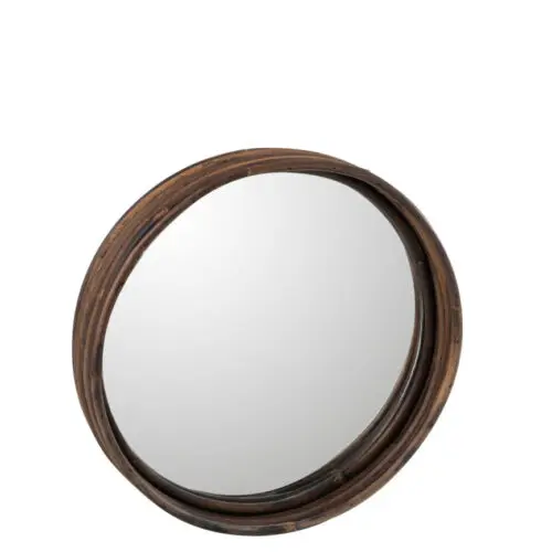 Miroir PLATEAU MIROIR ROND ROTIN SMALL