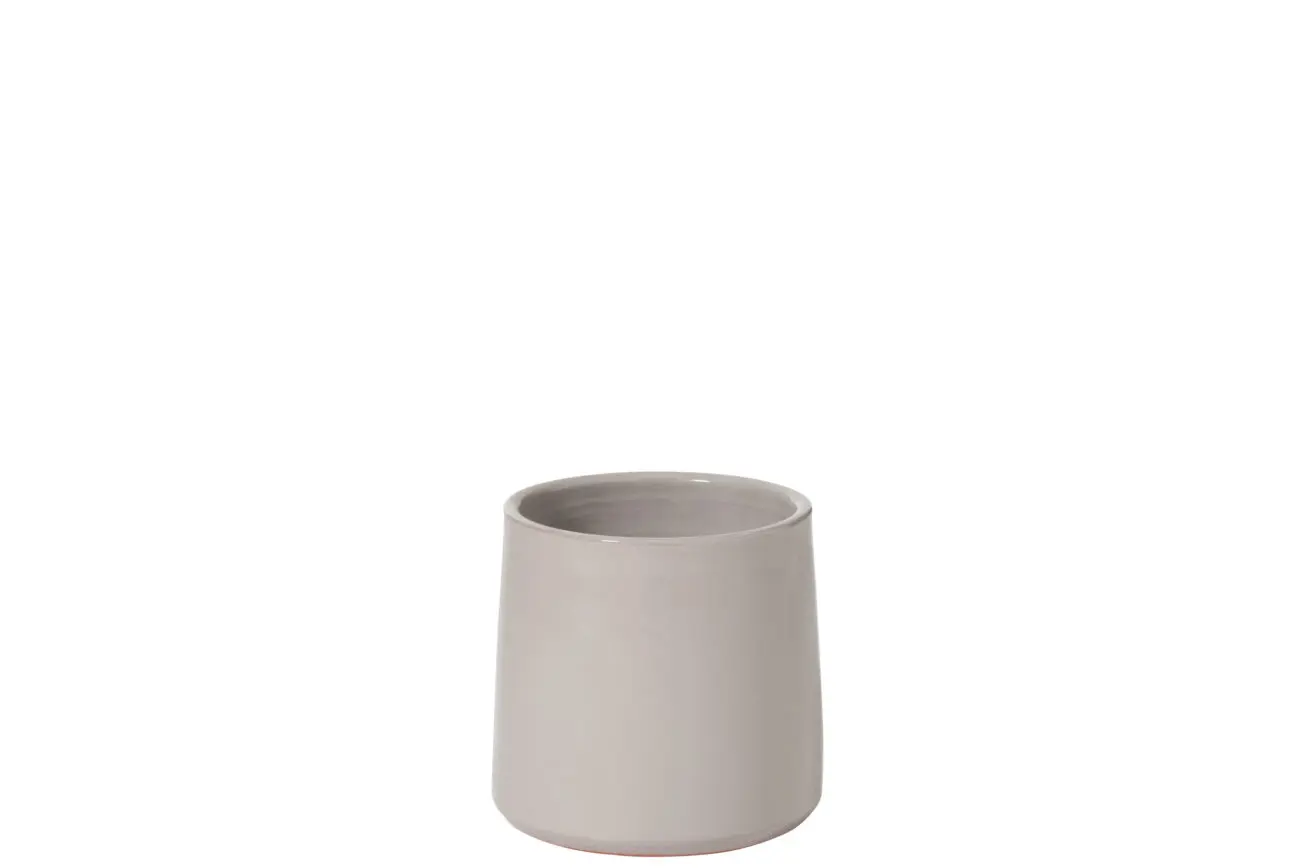 CACHEPOT ROND CERAMIQUE GRIS SMALL