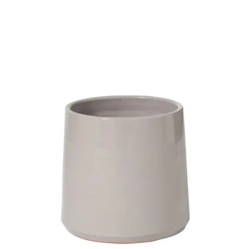 Vase et cache pot CACHEPOT ROND CERAMIQUE GRIS MEDIUM