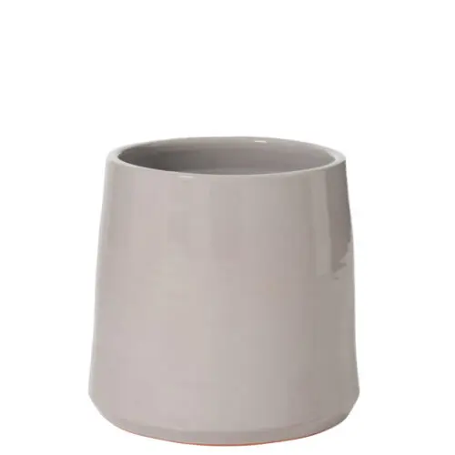Vase et cache pot CACHEPOT ROND CERAMIQUE GRIS LARGE